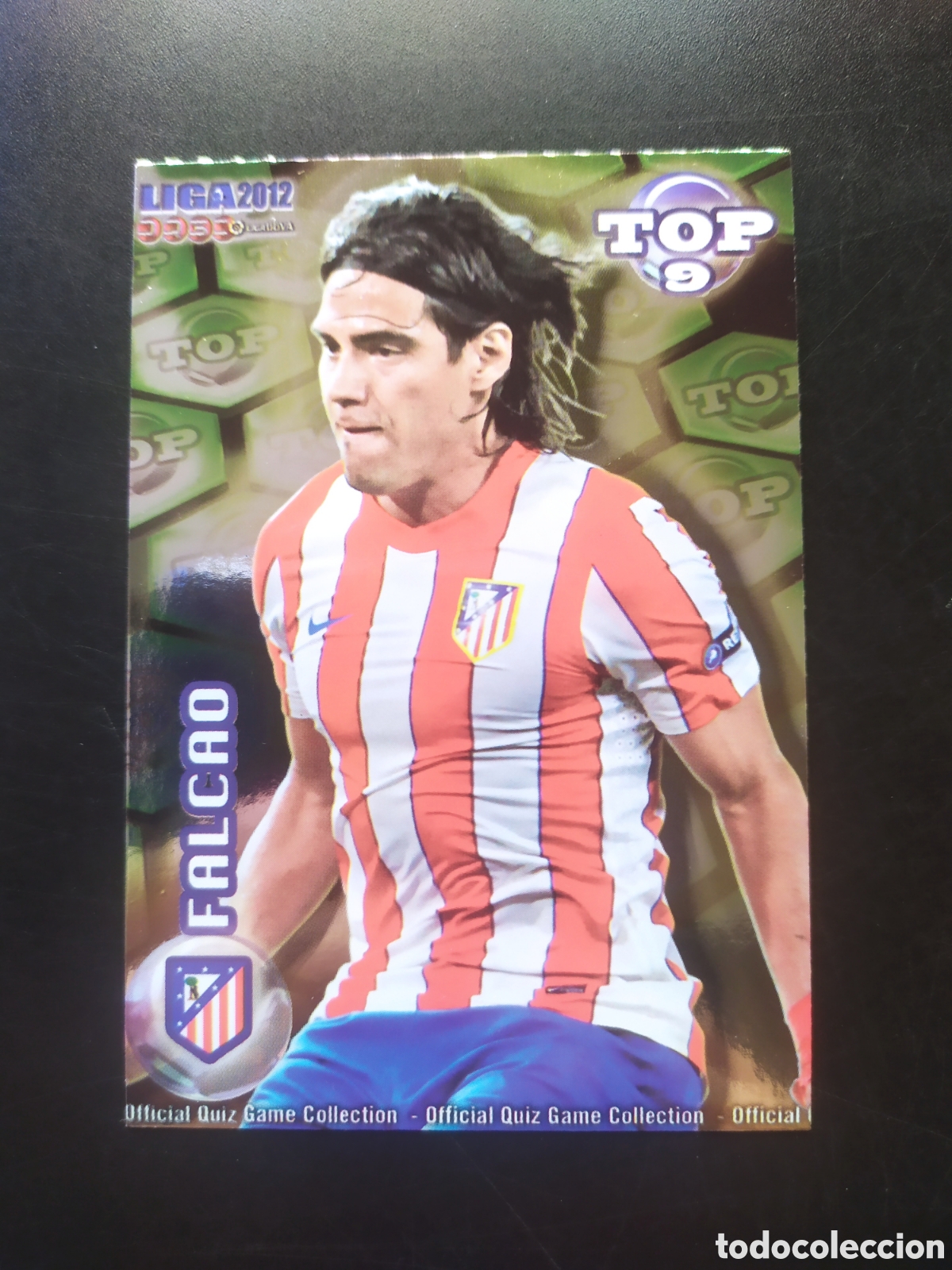 Cromos de f&uacute;tbol: Mundicromo fichas Liga 2011 2012 11 12 Falcao top brillo verde n&deg; 626 Atl&eacute;tico Madrid