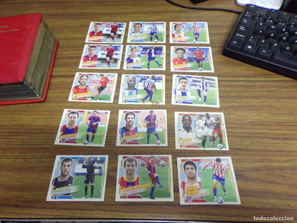 Cromos de f&uacute;tbol: lote 15 cromos futbol liga 2010 2011 este todos ultimos fichajes sin pegar nunca