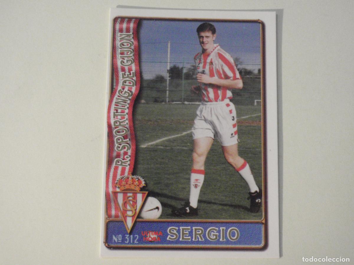 Cromos de f&uacute;tbol: Cromo n&ordm; 312 SERGIO Sporting ULTIMA HORA. LAS FICHAS DE LA LIGA 1996 1997 MUNDICROMO. 96 97