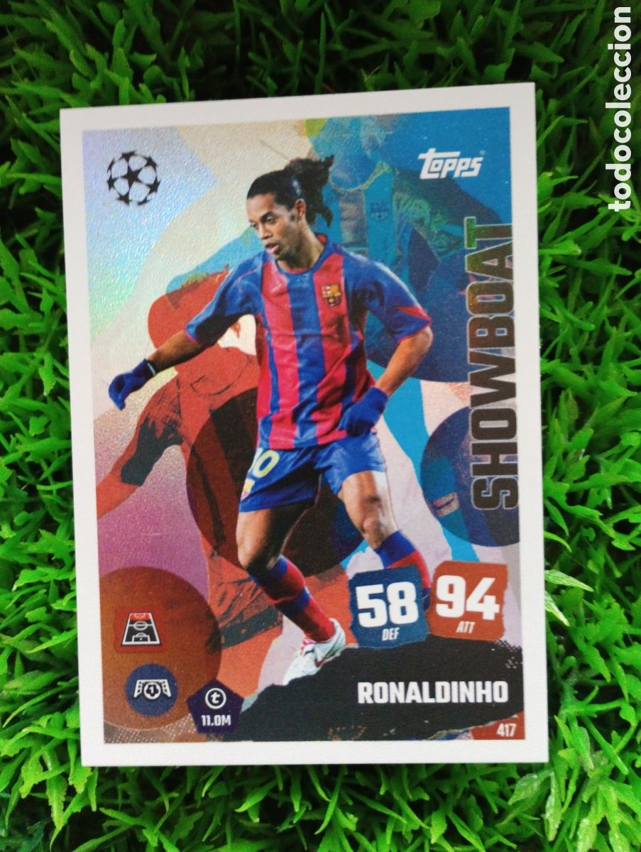 Fu&szlig;ball-Sticker: Ronaldinho Barcelona SHOWBOAT Match Attax 25-26 # 417