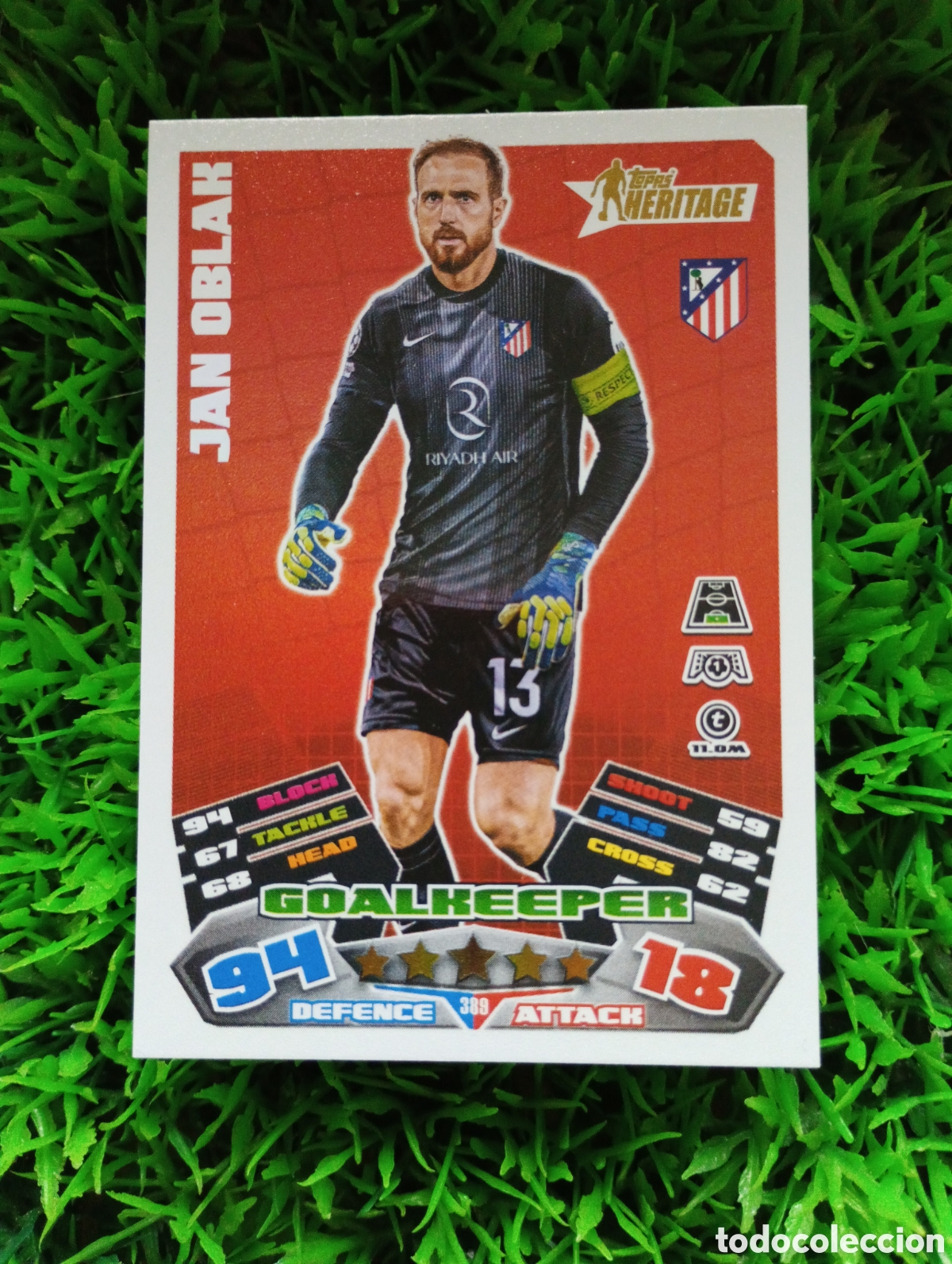 Football Stickers: Oblak Atletico De Madrid HERITAGE Match Attax 25-26 # 389