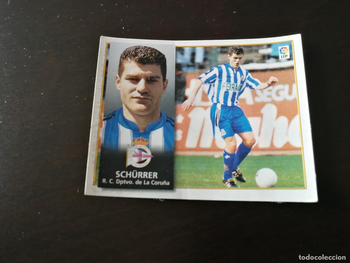 Fu&szlig;ball-Sticker: Schurrer RCD La Coru&ntilde;a Ultimo Fichaje n&ordm; 19, Editorial Este 98/99, 1998-1999, despegado