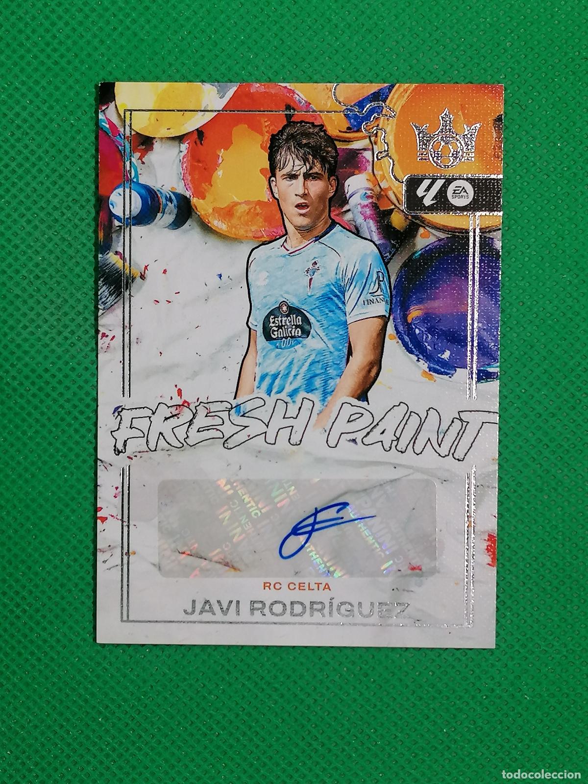 Cromos de f&uacute;tbol: JAVI RODRIGUEZ CELTA VIGO FRESH PAINT AUTO AUTOGRAFO ORIGINAL FIRMA ⚽PANINI PITCH KINGS 2025 26⚽
