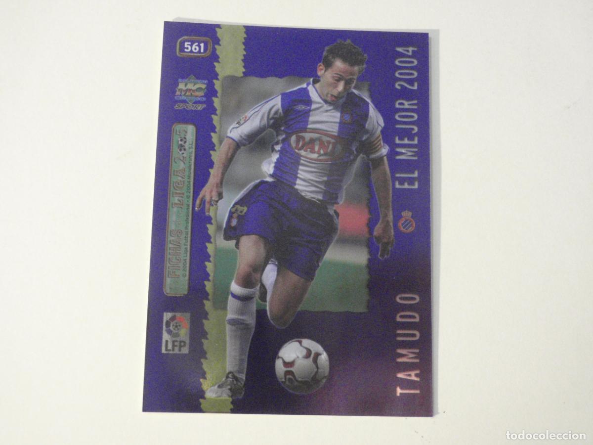 Cromos de f&uacute;tbol: 561 TAMUDO Espanyol BRILLO AZUL. Trading card FICHAS LIGA DE FUTBOL 2004 2005 MUNDICROMO. 04 05