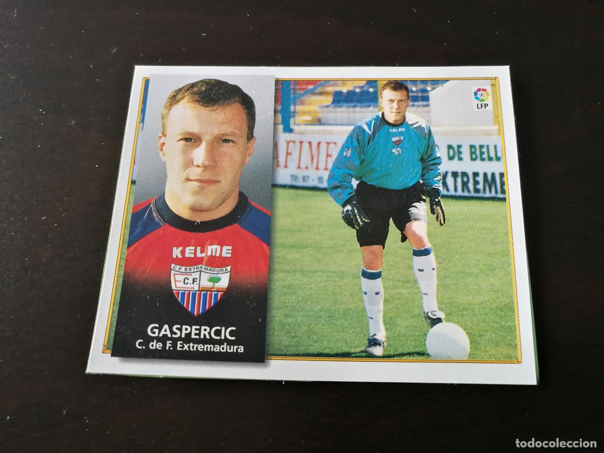 Figurine di Calcio: Gaspercic CF Extremadura Ultimo Fichaje n&ordm; 34 Editorial Este 98/99, 1998-1999, despegado