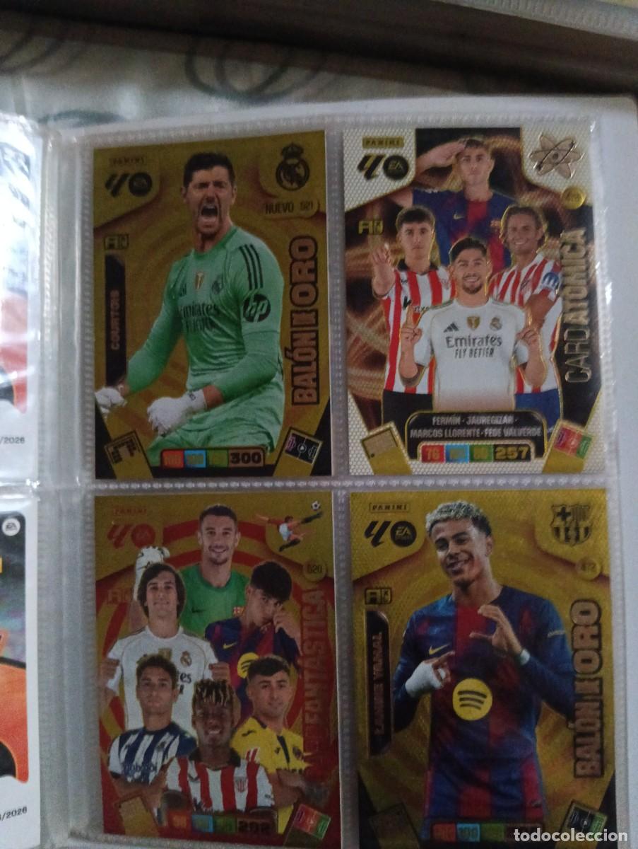 Cromos de f&uacute;tbol: Cromos sueltos 25-26 nuevos en &aacute;lbum desde primer d&iacute;a