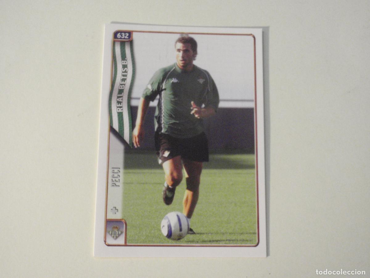 Cromos de f&uacute;tbol: Cromo 632 + PECCI Real Betis. Trading card FICHAS LIGA DE FUTBOL 2004 2005 MUNDICROMO. 04 05