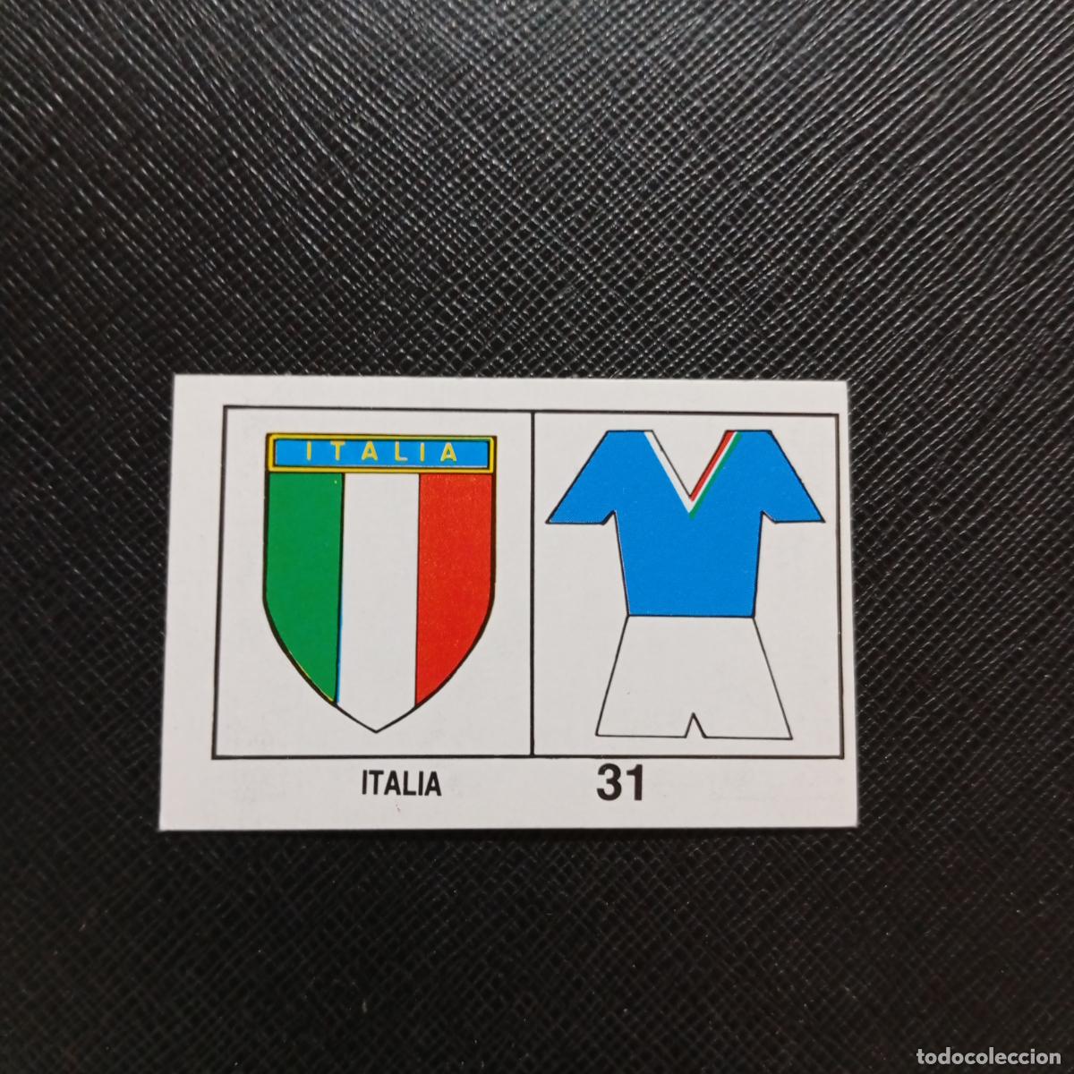 Fu&szlig;ball-Sticker: 31 ESCUDO UNIFORME ITALIA BARNA MEXICO MUNDIAL 1986 CROMO FUTBOL 86 - SIN PEGAR - A110 PG307