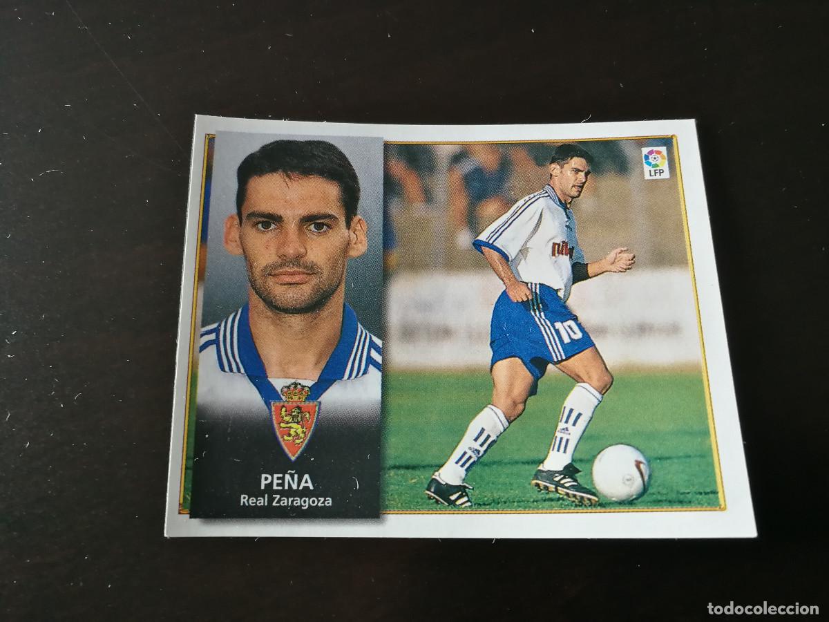 Figurine di Calcio: Pe&ntilde;a Coloca Real Zaragoza Editorial Este 98/99, 1998-1999, despegado
