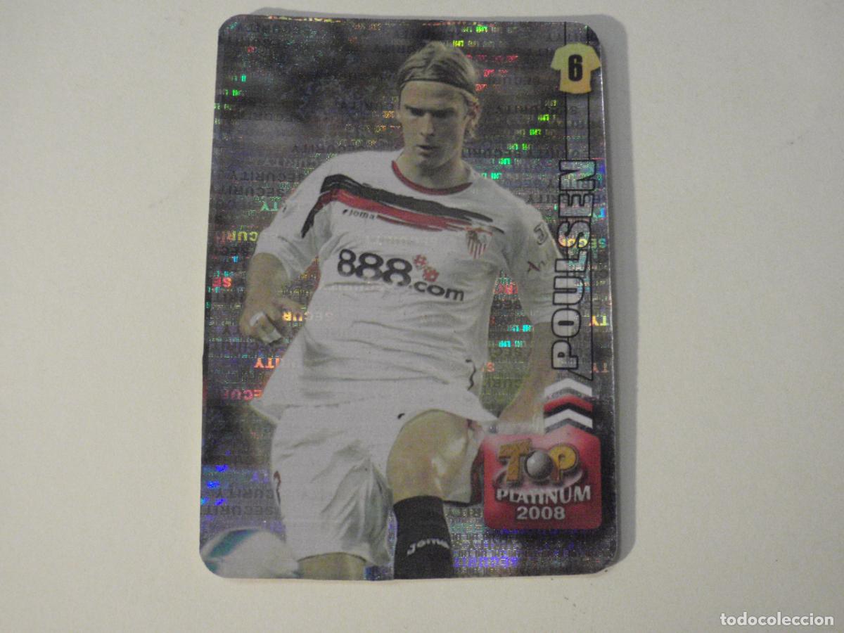 Cromos de f&uacute;tbol: 714 POULSEN TOP PLATINUM SECURITY PUNTAS REDONDAS. LAS FICHAS DE LIGA FUTBOL 2007 2008 MUNDICROMO