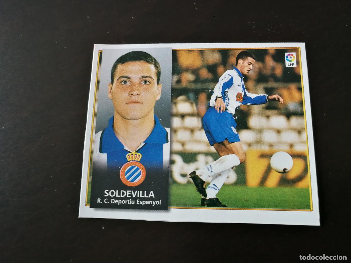 Figurine di Calcio: Soldevilla Coloca RCD Espa&ntilde;ol Editorial Este 98/99, 1998-1999, despegado