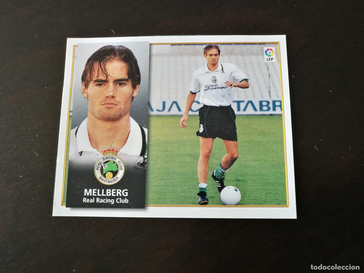 Figurine di Calcio: Mellberg Coloca Racing de Santander Editorial Este 98/99, 1998-1999, despegado