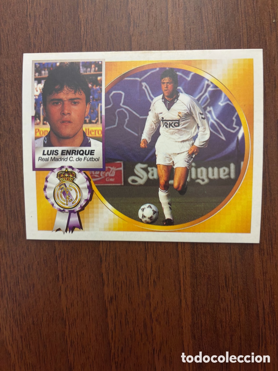 Fu&szlig;ball-Sticker: Cromo Luis Enrique - Real Madrid - Liga 94-95 - Ediciones Este (Nunca Pegado / Impecable)