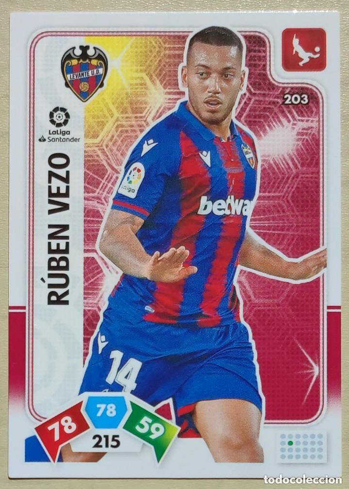 Cromos de f&uacute;tbol: 203 RUBEN VEZO UD LEVANTE FICHA ALBUM ADRENALYN XL 2019 2020 19 20