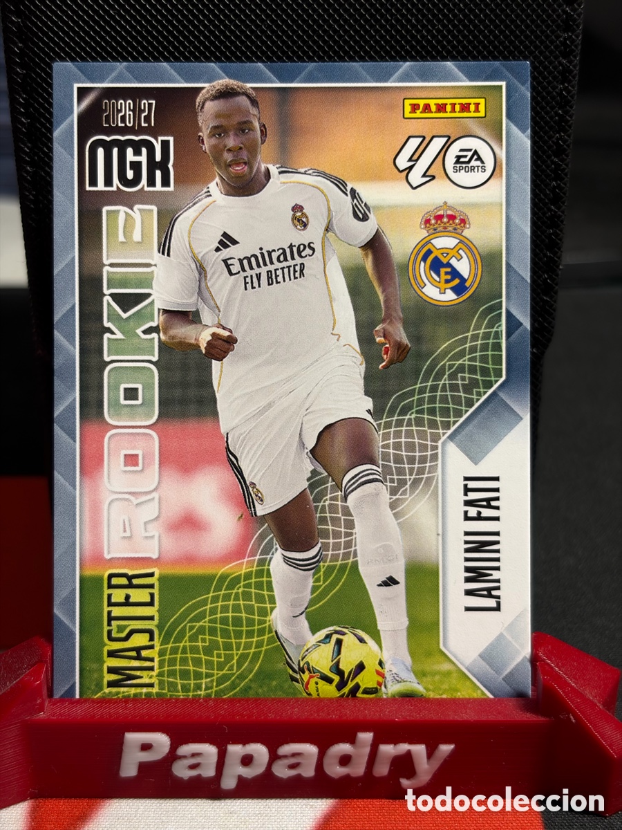 Cartes &agrave; collectionner de Football: LAMINI FATI MASTER ROOKIE 2026-27 MGK LALIGA REAL MADRID