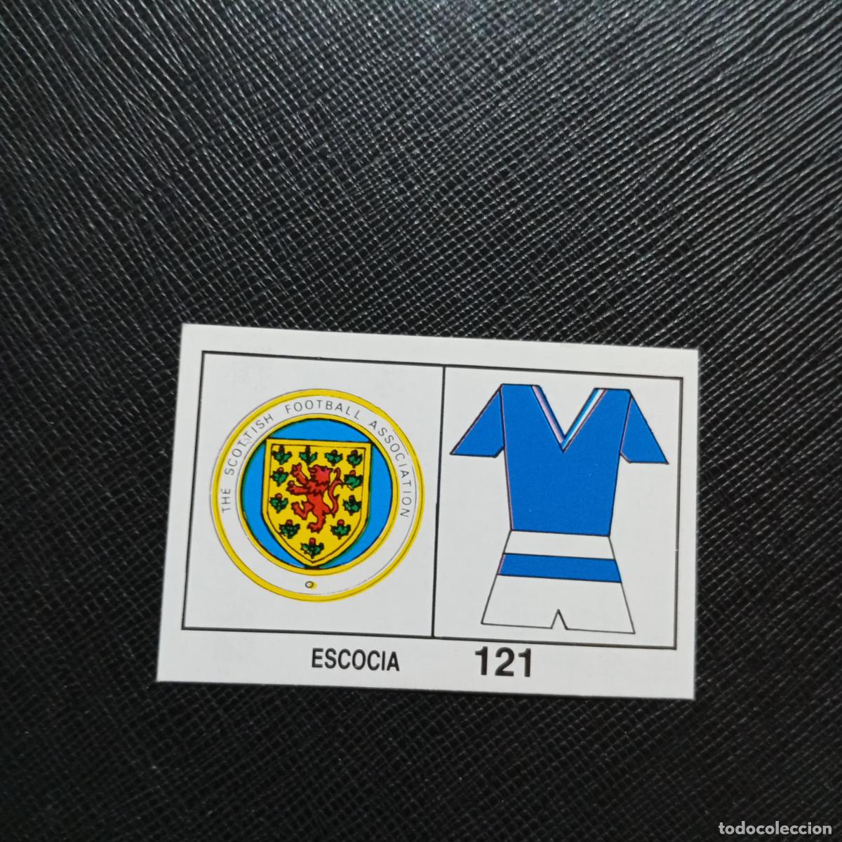 Football Stickers: 121 ESCUDO UNIFORME ESCOCIA BARNA MEXICO MUNDIAL 1986 CROMO FUTBOL 86 - SIN PEGAR - A106 PG136