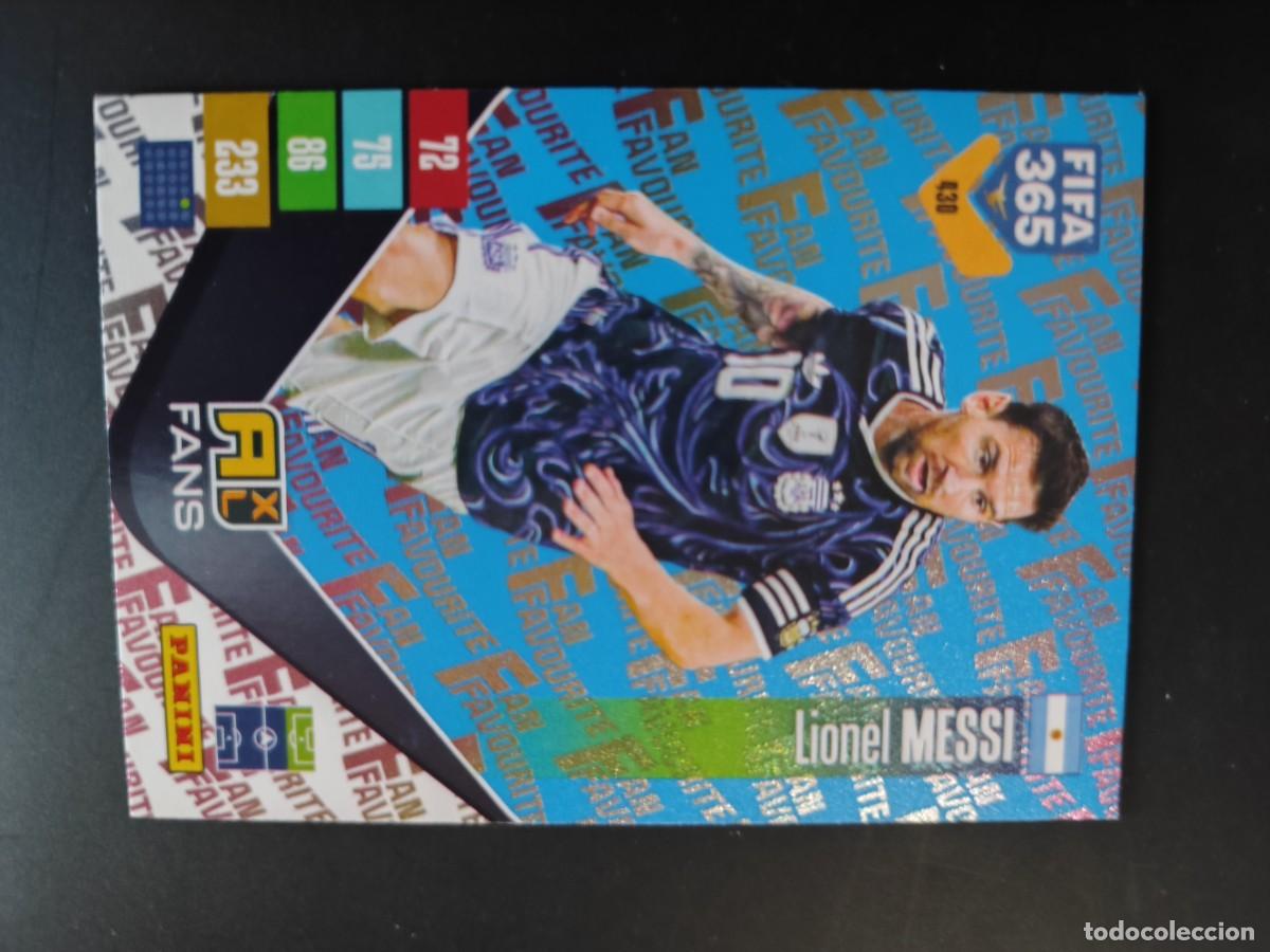 Cromos de f&uacute;tbol: ADRENALYN FIFA 365 2027 CARD PARALELA BLUE LIONEL MESSI ARGENTINA # 430 PANINI