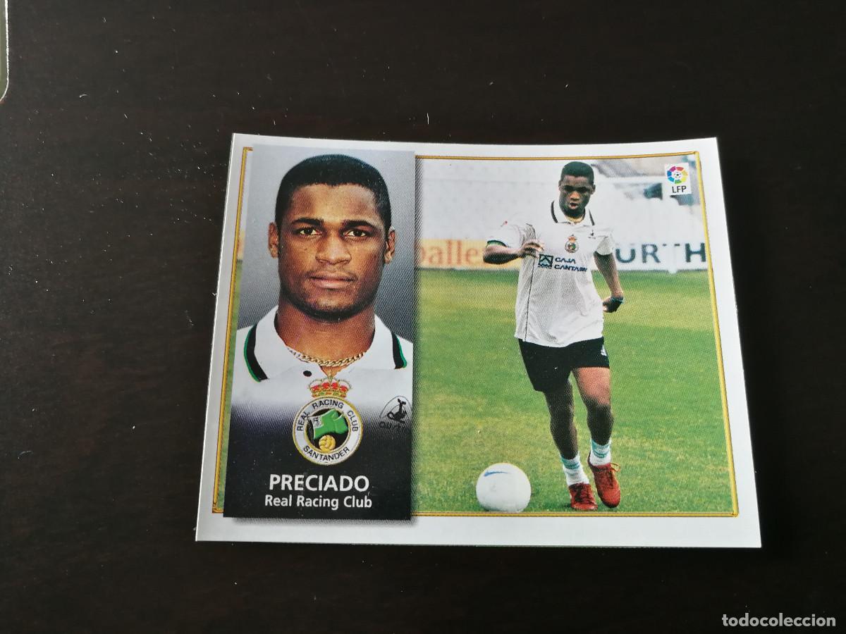 Fu&szlig;ball-Sticker: Preciado Coloca Rancing de Santander Editorial Este 98/99, 1998-1999, despegado