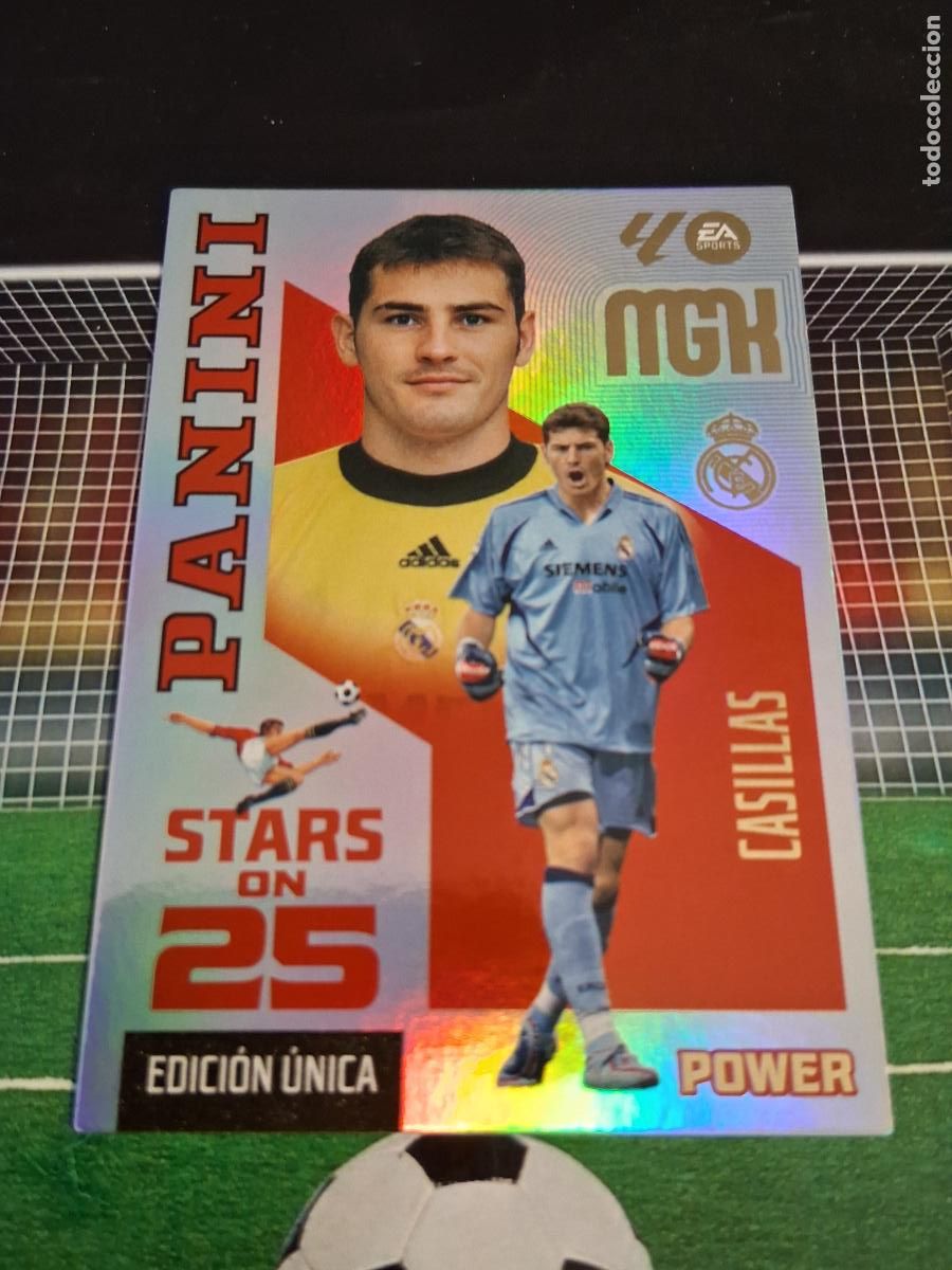 Cromos de f&uacute;tbol: CASILLAS 428P REAL MADRID STARS ON 25 EDICION UNICA POWER CROMO MEGACRACKS LIGA 2026 2027 26 27