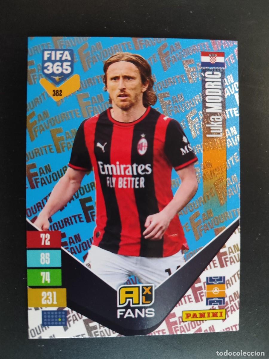 Cromos de f&uacute;tbol: ADRENALYN FIFA 365 2027 CARD PARALELA BLUE MODRIC AC MILAN # 382 PANINI