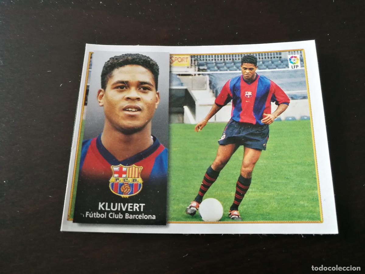 Fu&szlig;ball-Sticker: Kluivert Coloca FC Barcelona, muy dif&iacute;cil Editorial Este 98/99, 1998-1999, despegado