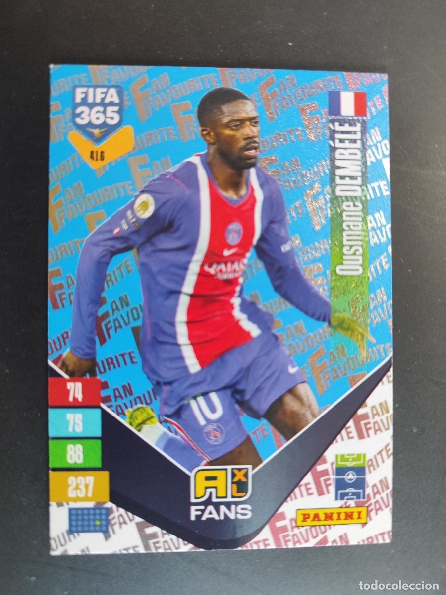 Cromos de f&uacute;tbol: ADRENALYN FIFA 365 2027 CARD PARALELA BLUE DEMBELE PSG # 416 PANINI