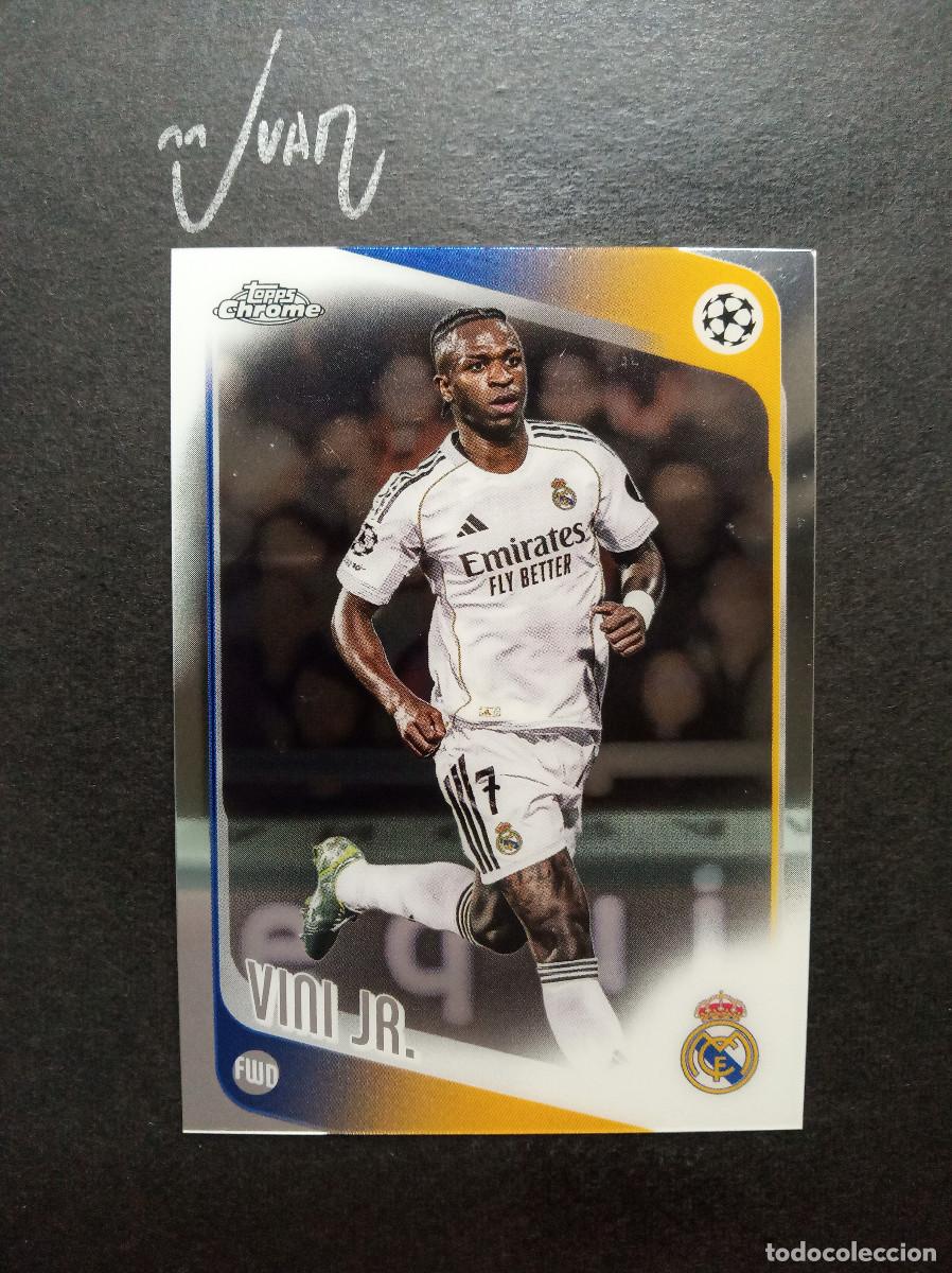 Cromos de f&uacute;tbol: N&ordm; 115 VINI JR REAL MADRID ⚽ TOPPS &reg; CHROME UCC UEFA CLUB COMPETITIONS 2025 2026 25 26 NUEVO