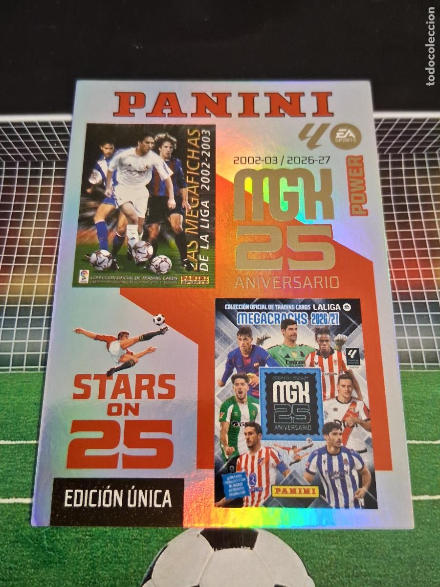 Cromos de f&uacute;tbol: 25 ANIVERSARIO 424P EDICION UNICA POWER CROMO MEGACRACKS LIGA FUTBOL 2026 2027 26 27