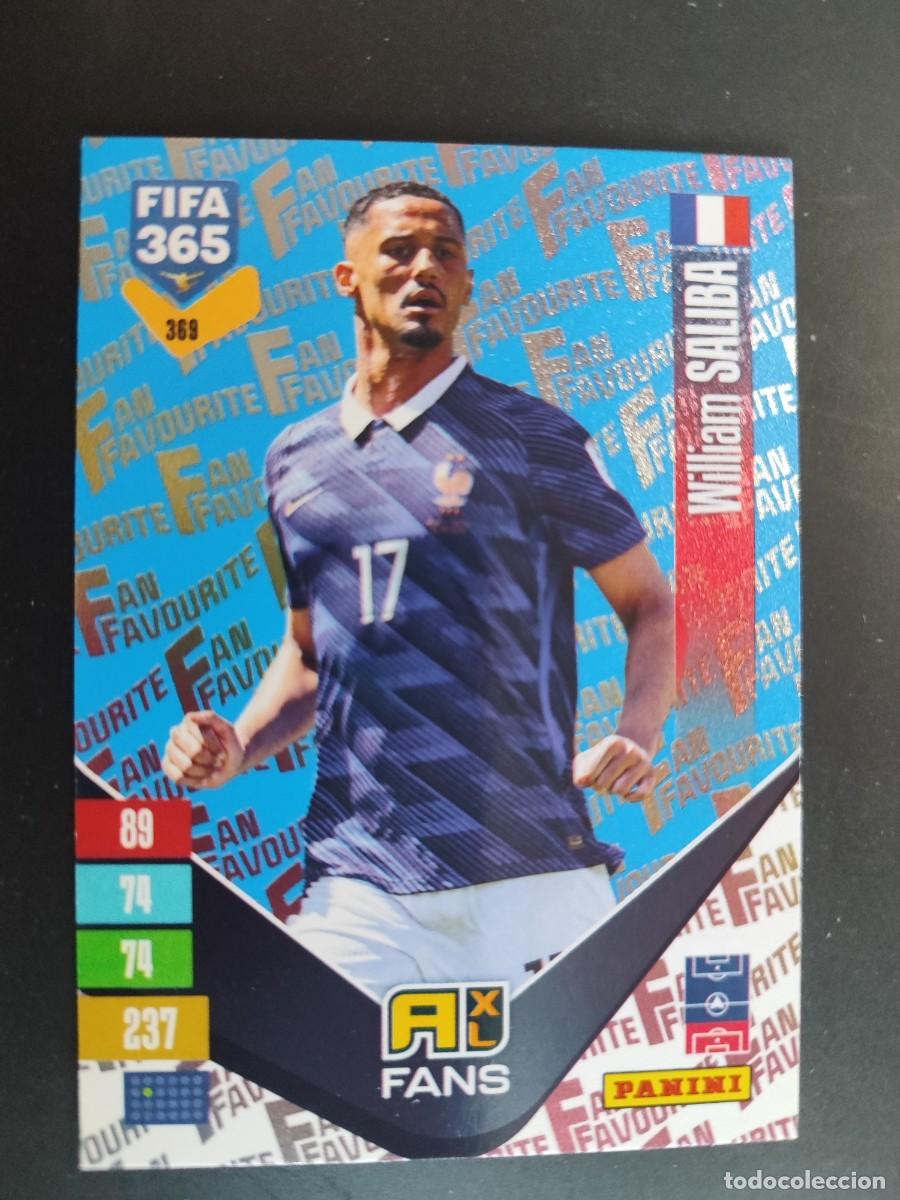 Cromos de f&uacute;tbol: ADRENALYN FIFA 365 2027 CARD PARALELA BLUE SALIBA FRANCIA # 369 PANINI