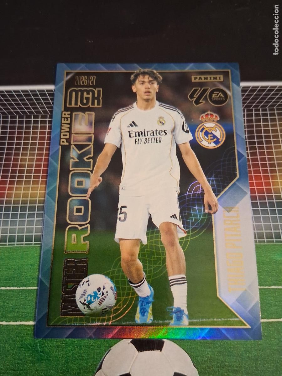 Cromos de f&uacute;tbol: THIAGO PITARCH 419P REAL MADRID MASTER ROOKIE POWER CROMO MEGACRACKS LIGA FUTBOL 2026 2027 26 27
