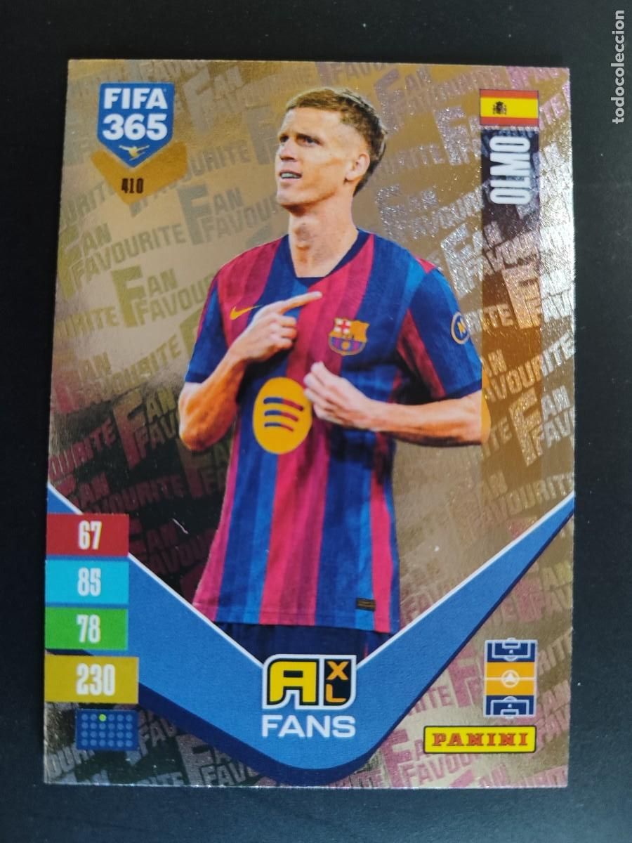 Cromos de f&uacute;tbol: ADRENALYN FIFA 365 2027 CARD FANS OLMO FC BARCELONA # 410 PANINI
