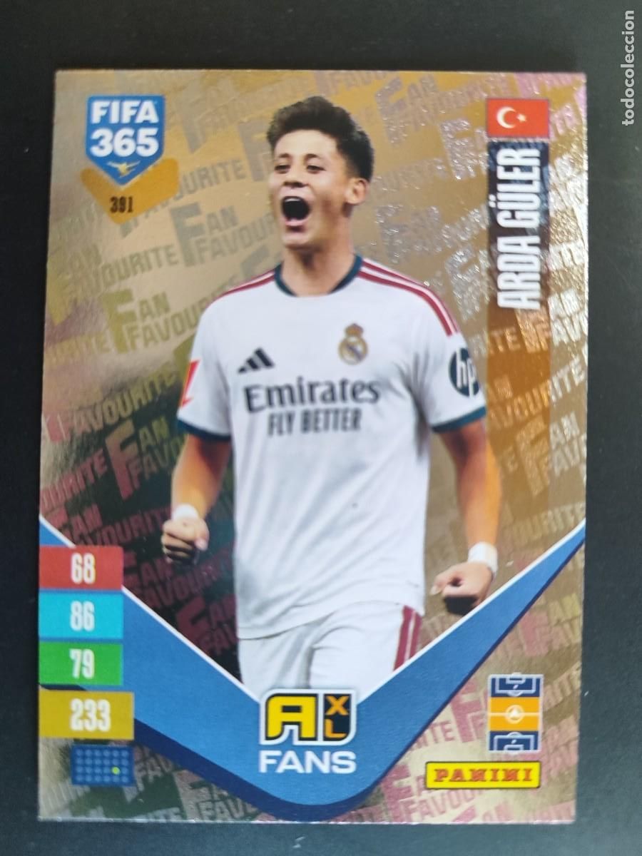 Cromos de f&uacute;tbol: ADRENALYN FIFA 365 2027 CARD FANS GULER REAL MADRID # 391 PANINI