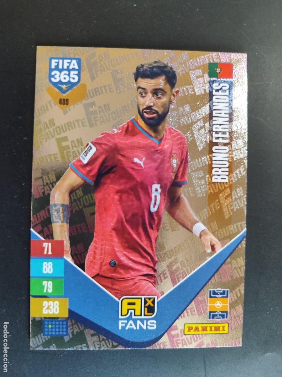 Cromos de f&uacute;tbol: ADRENALYN FIFA 365 2027 CARD FANS BRUNO FERNANDES PORTUGAL # 409 PANINI