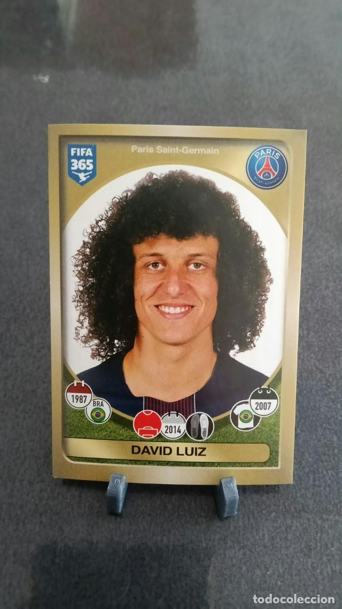 Cromos de f&uacute;tbol: David Luiz 163 PSG 2016 2017 Fifa 365 Sin Pegar