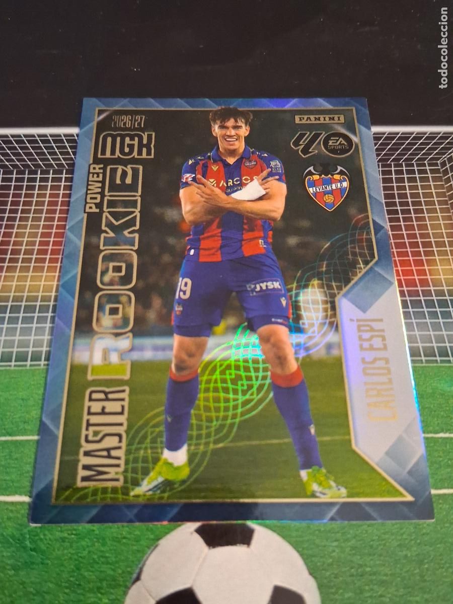 Cromos de f&uacute;tbol: CARLOS ESPI 408P LEVANTE EDICION UNICA POWER CROMO MEGACRACKS LIGA FUTBOL 2026 2027 26 27