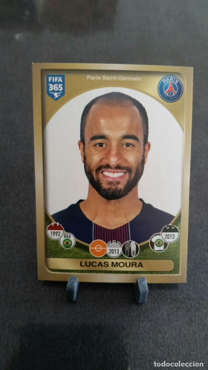 Cromos de f&uacute;tbol: Lucas Moura 172 PSG 2016 2017 Fifa 365 Sin Pegar