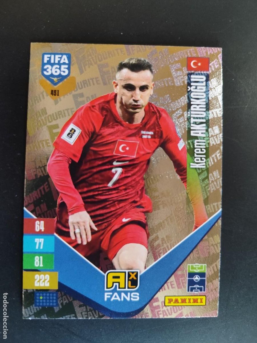 Cromos de f&uacute;tbol: ADRENALYN FIFA 365 2027 CARD FANS AKTURKOGLU TURQUIA # 451 PANINI