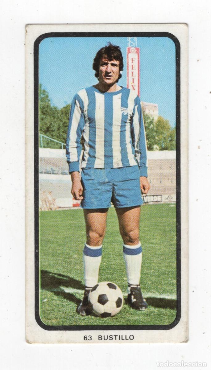 Cromos de f&uacute;tbol: MALAGA BUSTILLO CAMPEONATOS NACIONALES DE FUTBOL 1973-1974 MUY NUEVO. IMAGEN DE LAS DOS CARAS
