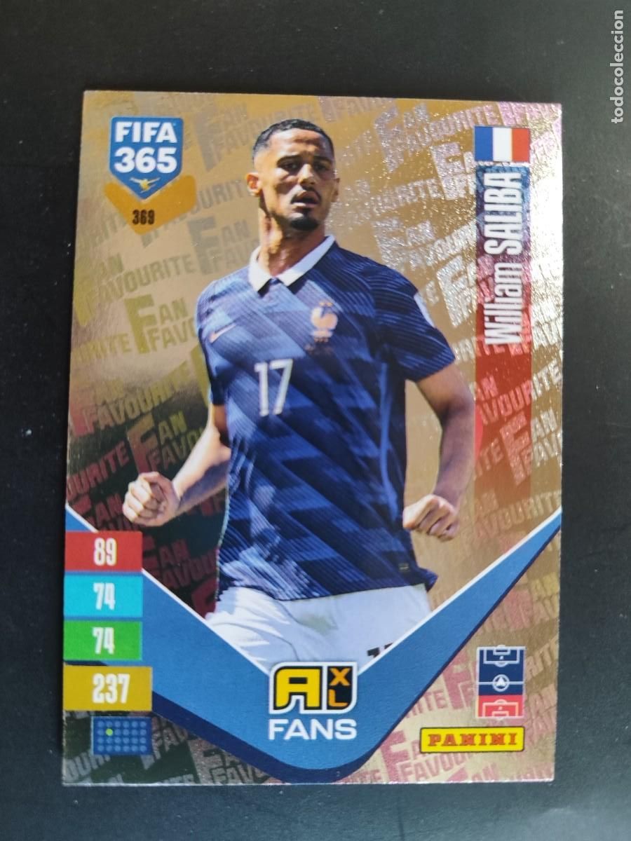 Cromos de f&uacute;tbol: ADRENALYN FIFA 365 2027 CARD FANS SALIBA FRANCIA # 369 PANINI