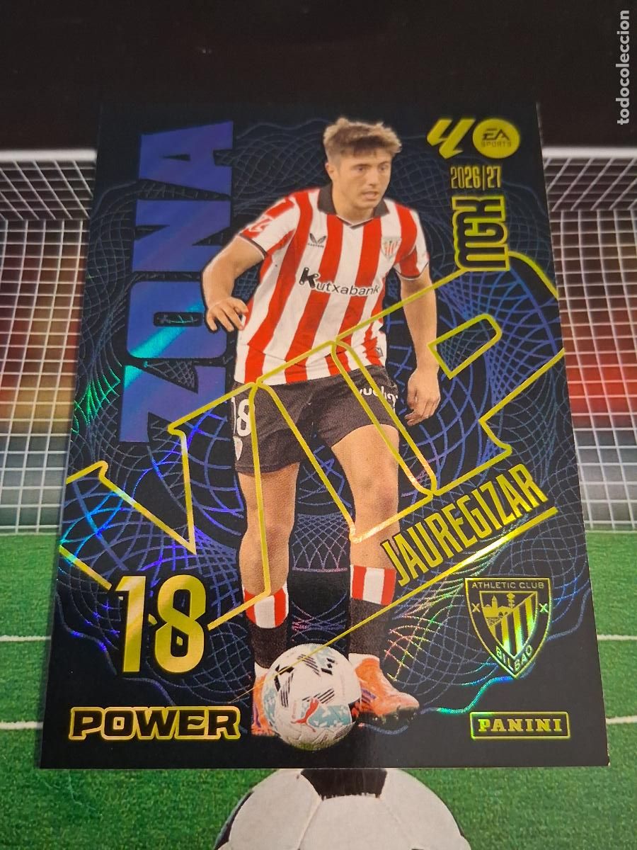 Cromos de f&uacute;tbol: JAUREGIZAR 398P ATHLETIC DE BILBAO EDICION UNICA POWER CROMO MEGACRACKS LIGA FUTBOL 2026 2027 26 27