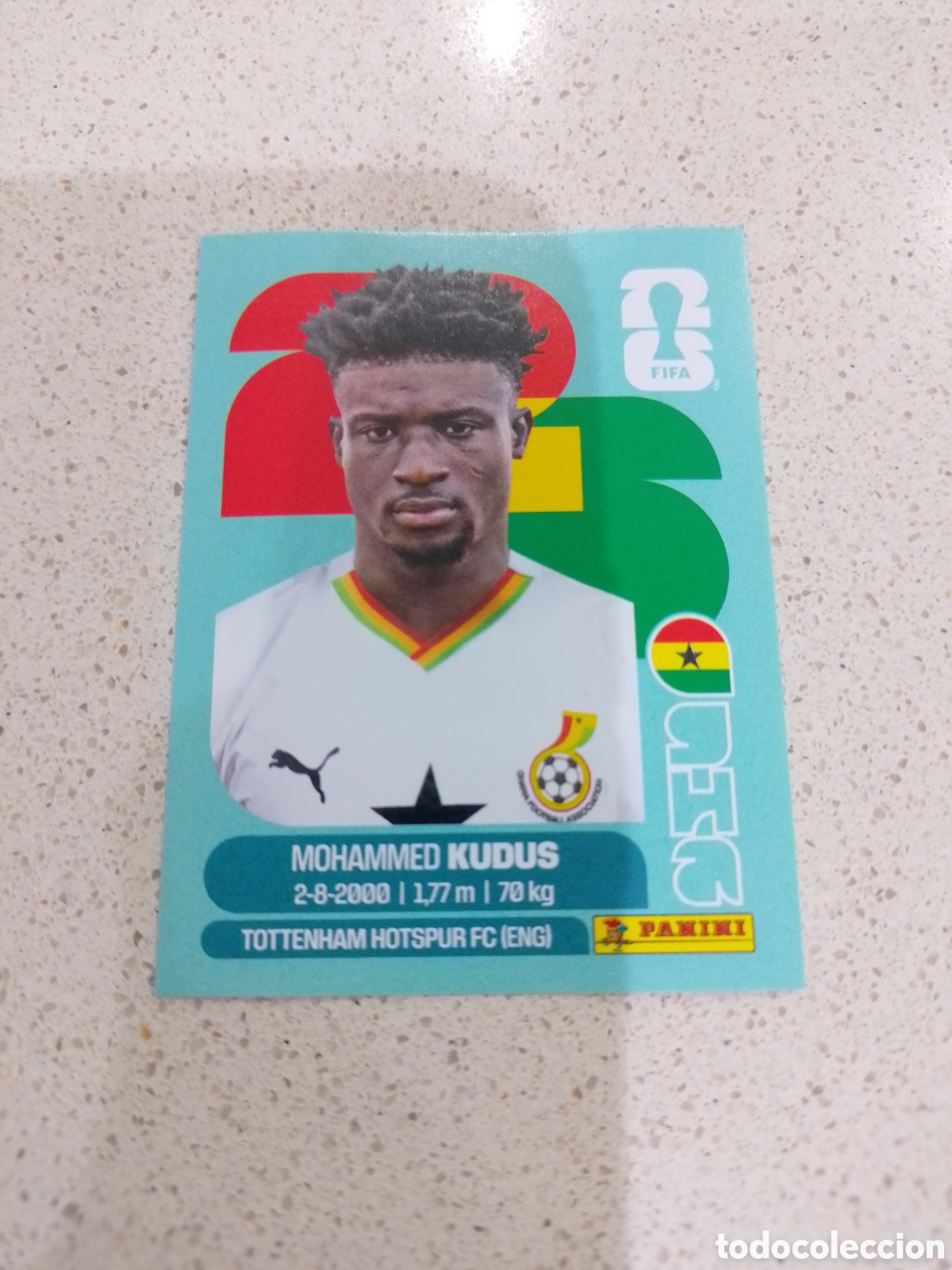 Cromos de f&uacute;tbol: CROMO N&Uacute;MERO 14 KUDUS GHANA. MUNDIAL 2026. PANINI.