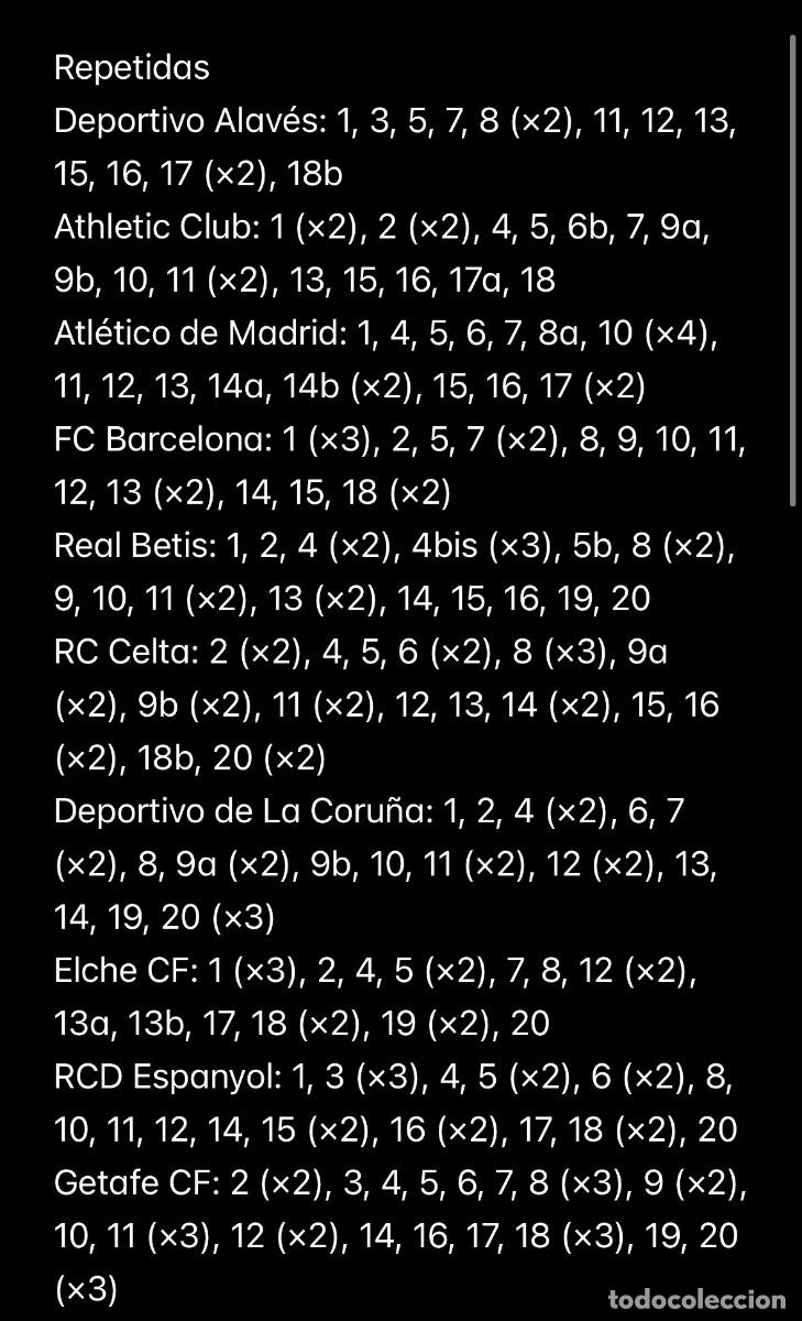 Cromos de f&uacute;tbol: Cromos La Liga Este 26/27