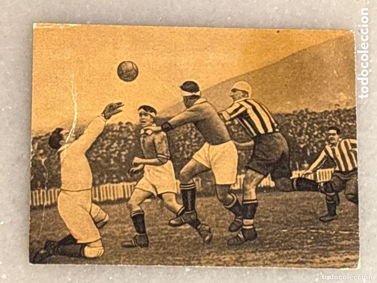 Fu&szlig;ball-Sticker: Cromo, f&uacute;tbol campeonato de Espa&ntilde;a 1922 23 Athletic Bilbao Real Sociedad publicidad Lupi&oacute;n Enciso