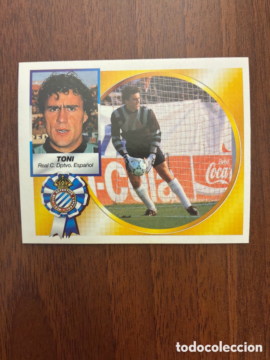 Football Stickers: Cromo Toni (Portero) - RCD Espa&ntilde;ol - Liga 94-95 - Ediciones Este (Nunca Pegado / Impecable)