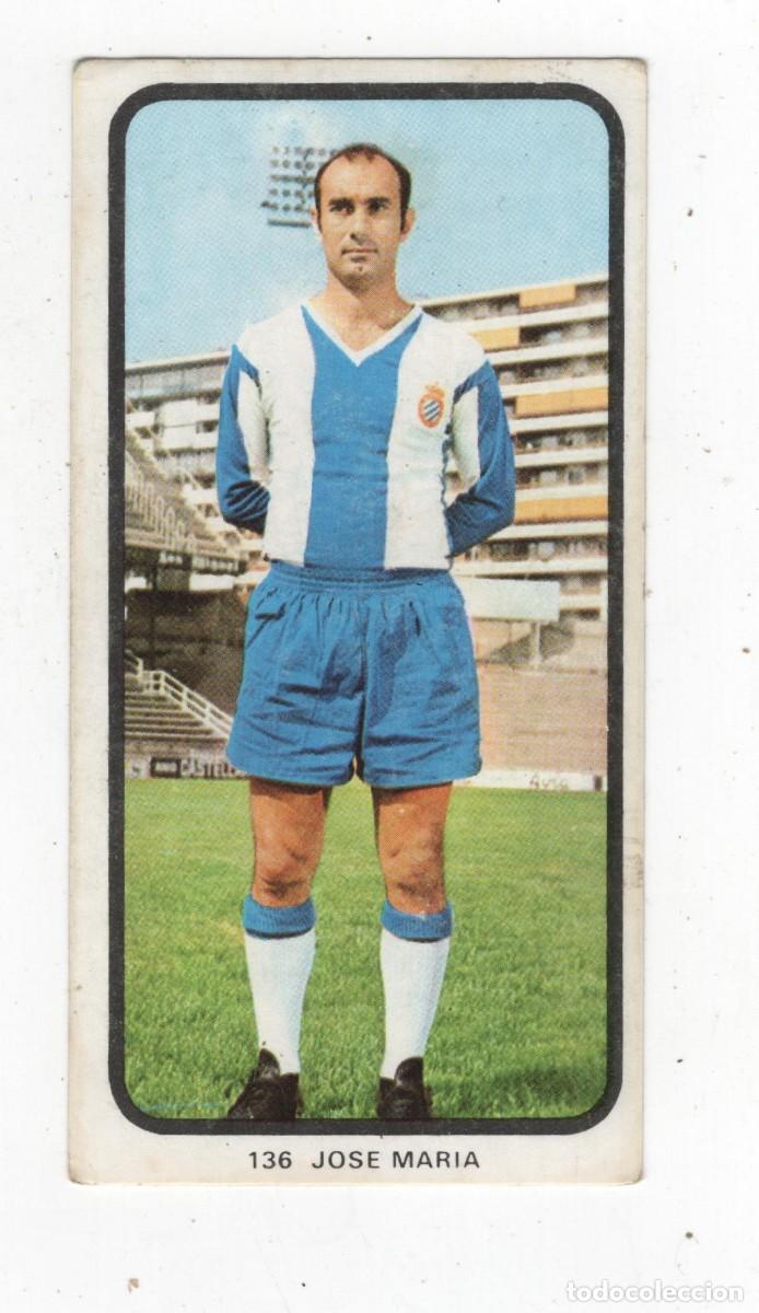 Fu&szlig;ball-Sticker: R.C.D. ESPA&Ntilde;OL JOSE MARIA CAMPEONATOS NACIONALES DE FUTBOL 1973-1974 MUY NUEVO. IMAGEN DOS CARAS