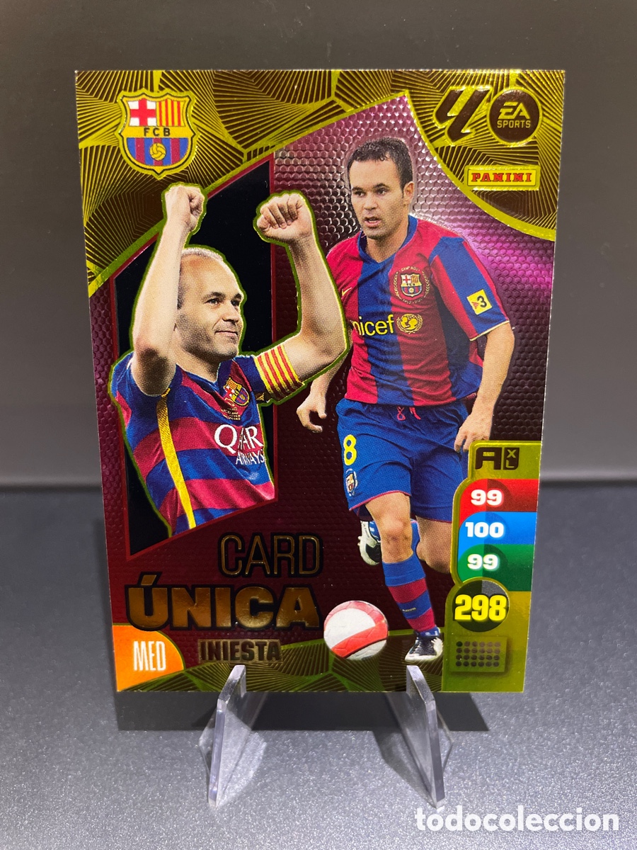Football Stickers: Iniesta Card Unica Panini Adrenalyn 2024-25 FC Barcelona