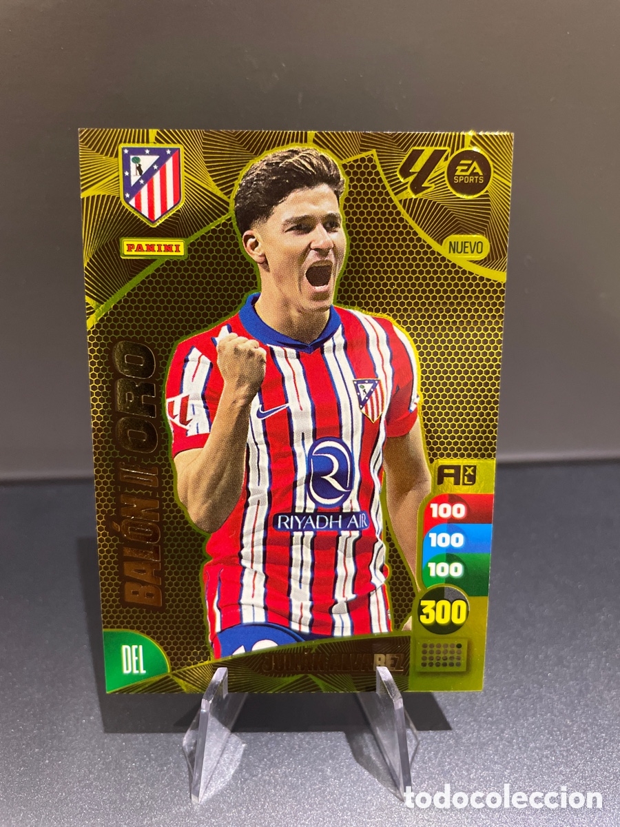 Football Stickers: Julian Alvarez Balon de Oro Nuevo Panini Adrenalyn 2024-25 Atletico de Madrid