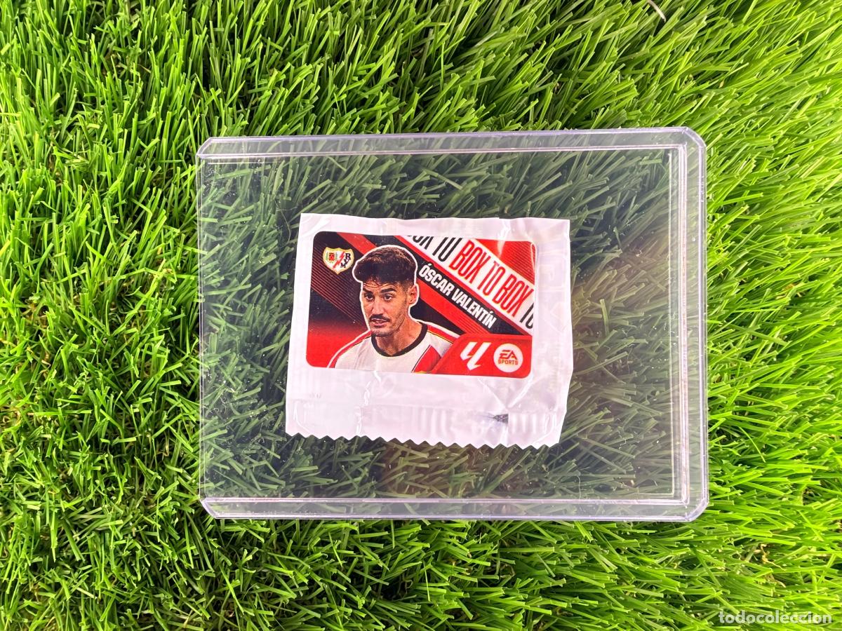 Cromos de f&uacute;tbol: &Oacute;scar Valent&iacute;n Box to Box Rayo Vallecano Chicles Liga 26 27