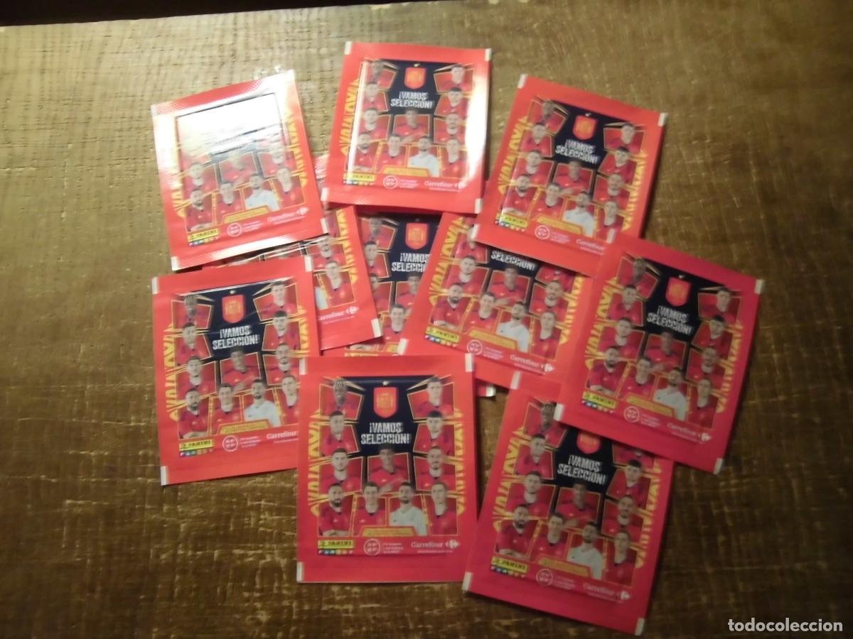 Cromos de f&uacute;tbol: LOTE 10 SOBRES CERRADOS &iexcl;VAMOS SELECCI&Oacute;N! CARREFOUR 2024 &iquest;LAMINE YAMAL?
