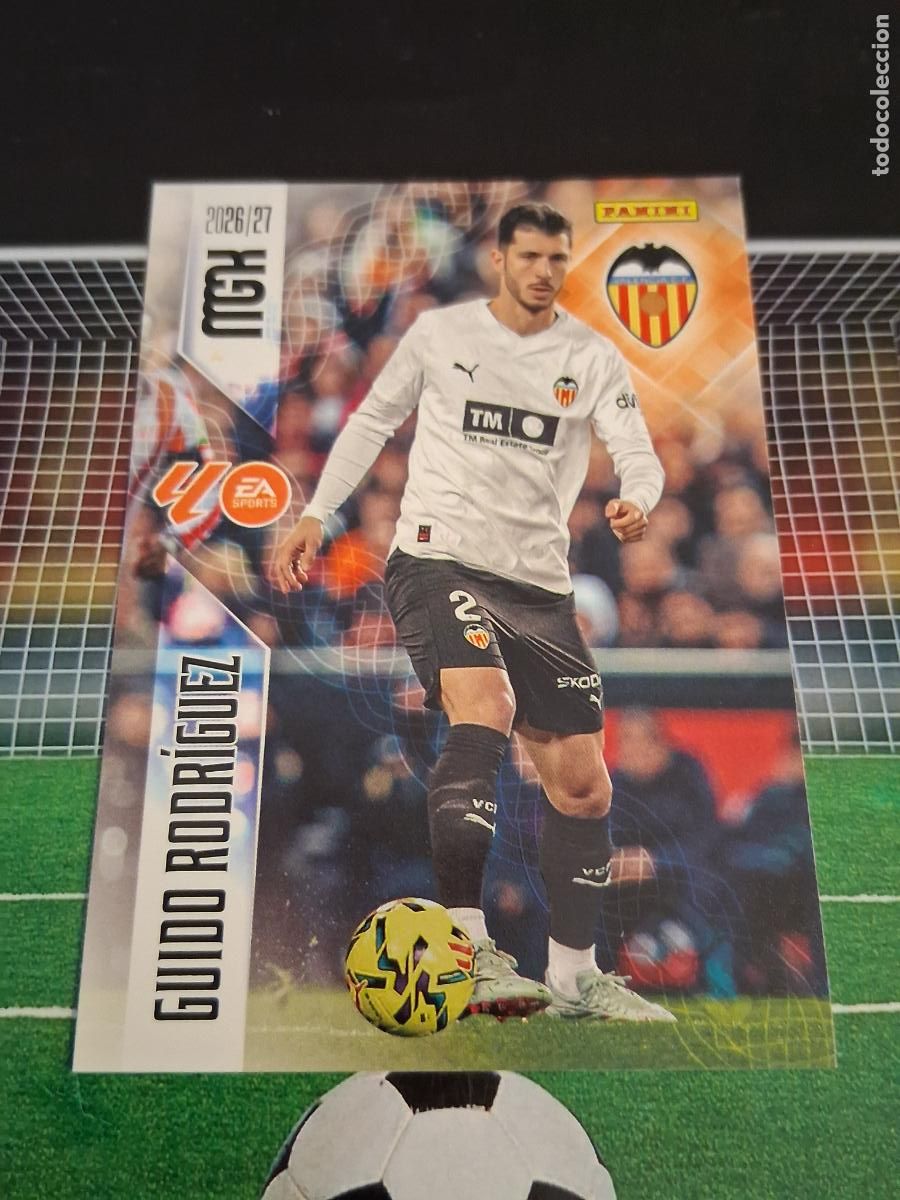 Cromos de f&uacute;tbol: 353 GUIDO RODRIGUEZ VALENCIA CROMOS MEGACRACKS MGK LIGA FUTBOL PANINI 2026 2027 26 27